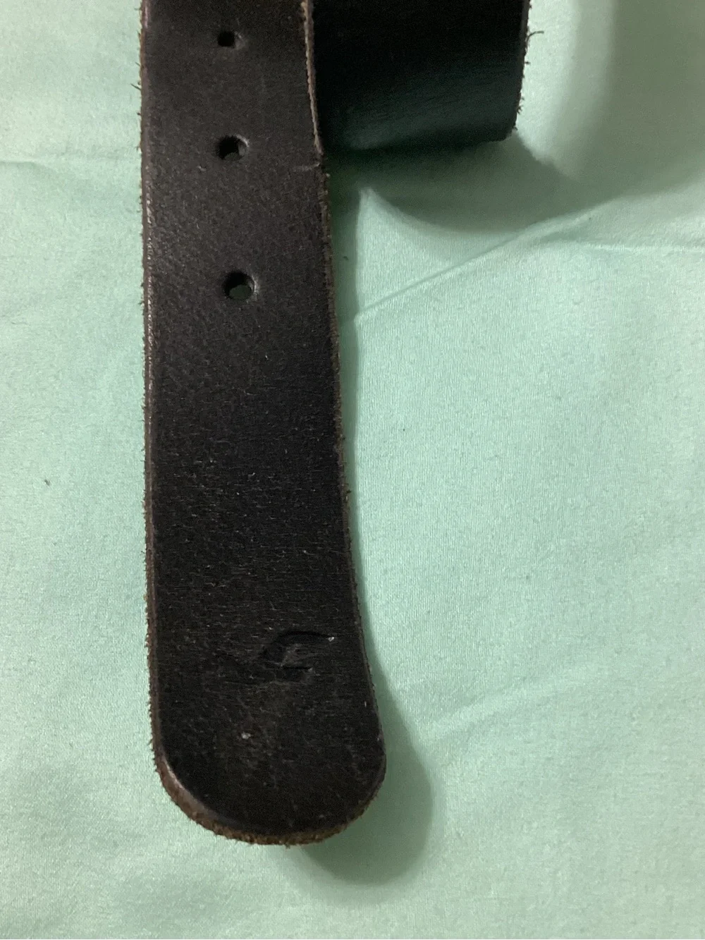 Hollister Dark Brown Ladies Buffalo Leather OS Adjustable Belt